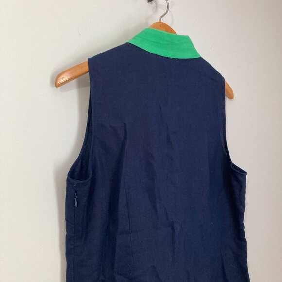 Sail To Sable Linen Blue Green Tunic Dress Womens L Linen Blend Coastal Preppy - Picture 9 of 13